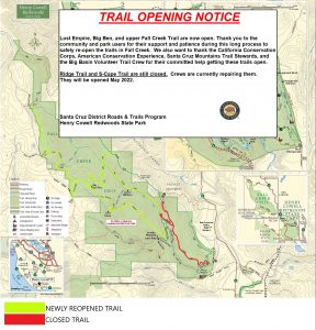 Trail Opening Notice for Fall Creek Trail