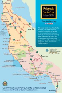 State Parks map covering San Mateo County and Santa Cruz County