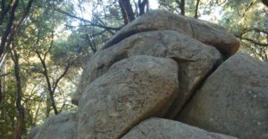 a lump of rocks and trees at castle rock