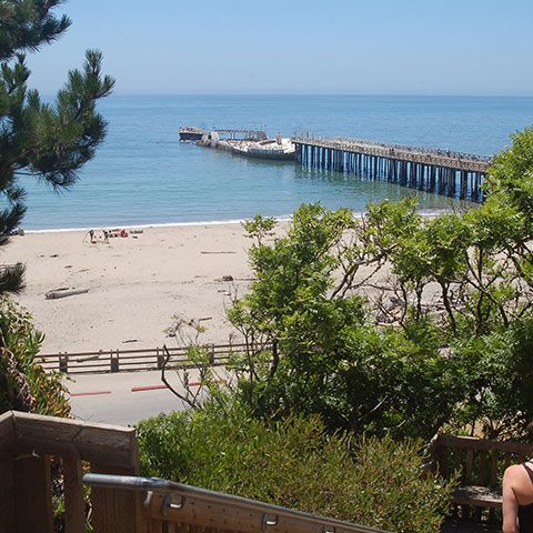 Seacliff state beach with the cement ship and pier