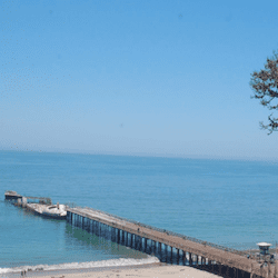 seacliff pier leading out to the cement ship