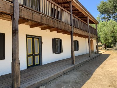 the Castro Adobe front porch and front door