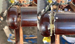 wood glue on the limbs of the castro couch