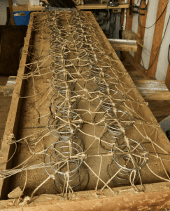 coils and twine on the inside of the castro couch