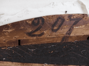 closeup of a written 207