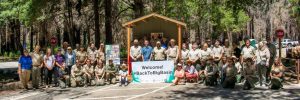 The Big Basin Redwoods Park Team poses for a group photo at the reopening of the Park in 2022
