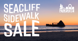 Seacliff sidewalk sale at the park store