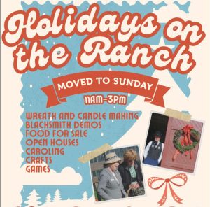 Holidays on the Ranch - moved to sunday