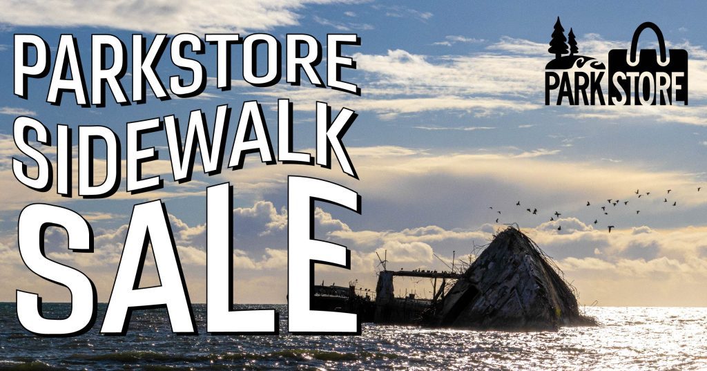 Parkstore Sidewalk Sale with the SS Palo Alto in the background